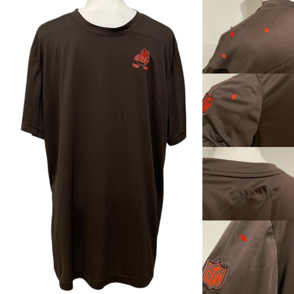 Cleveland Browns NFL Nike Dri-Fit Brown Men's XL Short Sleeve Shirt